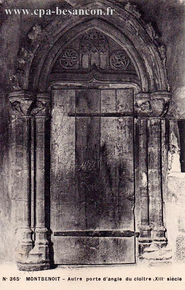 N° 365 - MONTBENOIT - Autre porte d'angle du cloître (XIIIe siècle)